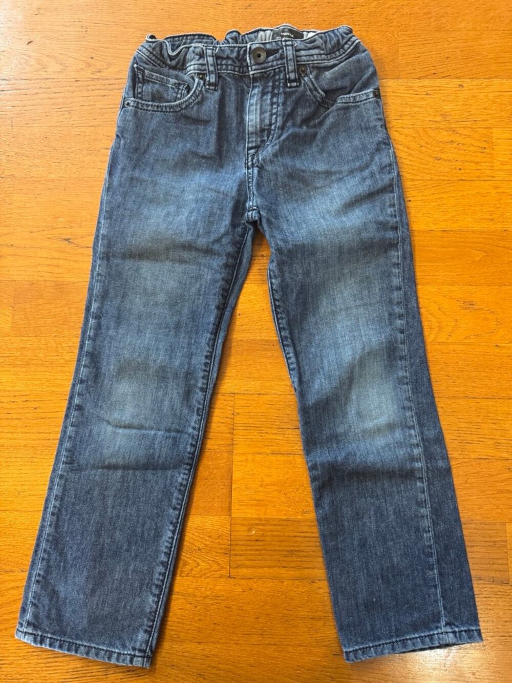 Volcom Vorta Boys Size 7 Blue Slim Straight Leg Jeans